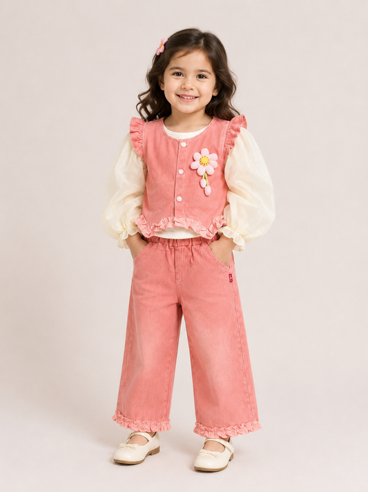 Floral Denim Co-Ord Set