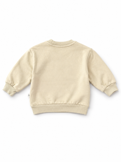 Smile Start Graphic Sweatshirt – Beige
