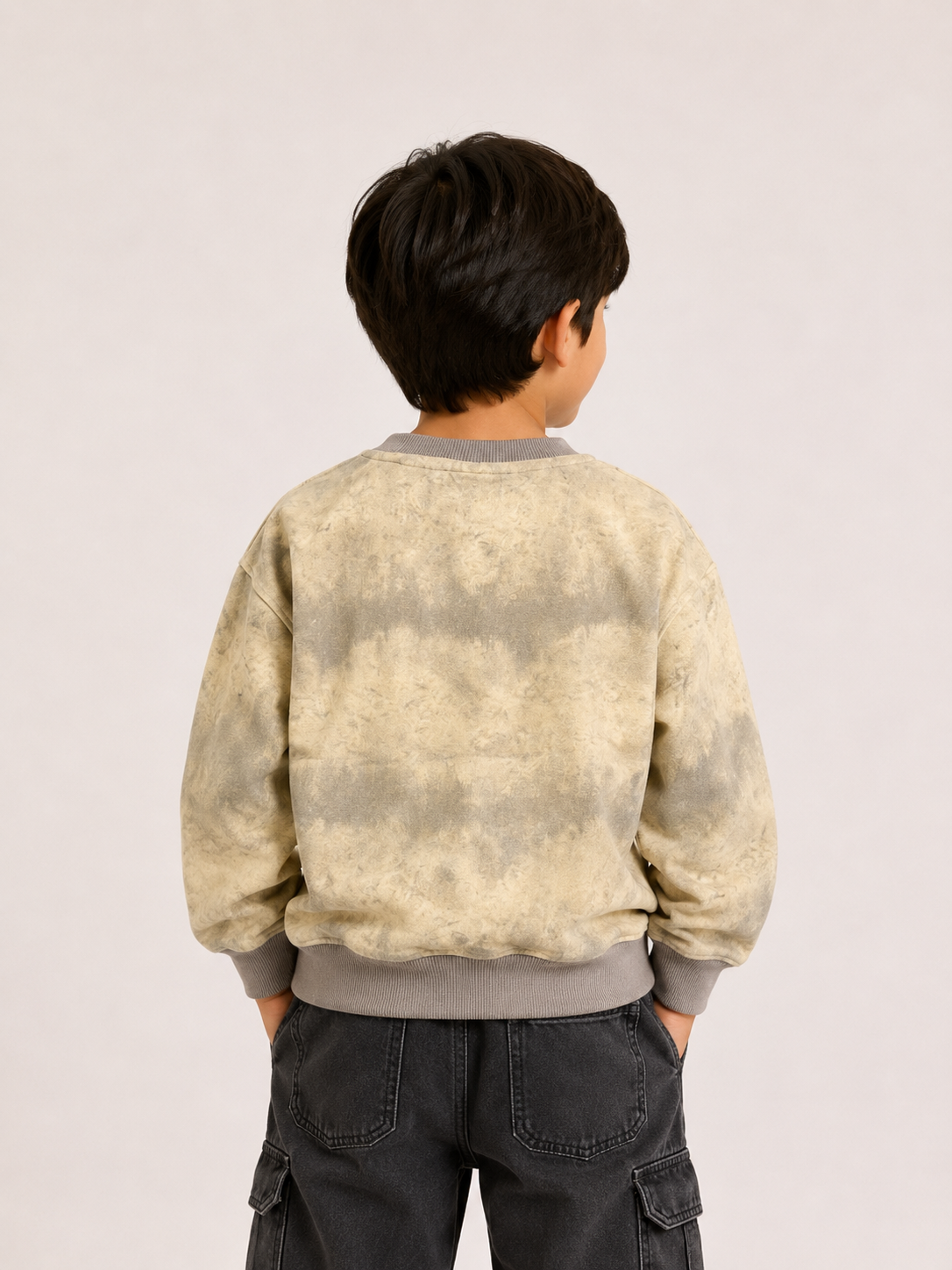 Vintage Wash Graphic Sweatshirt – Beige