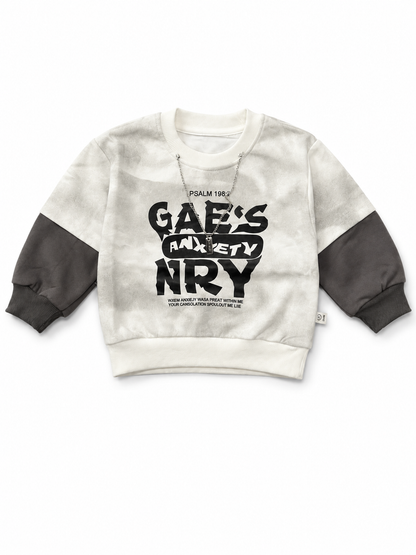 Layered Graphic Sweatshirt – White