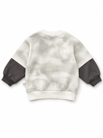 Layered Graphic Sweatshirt – White