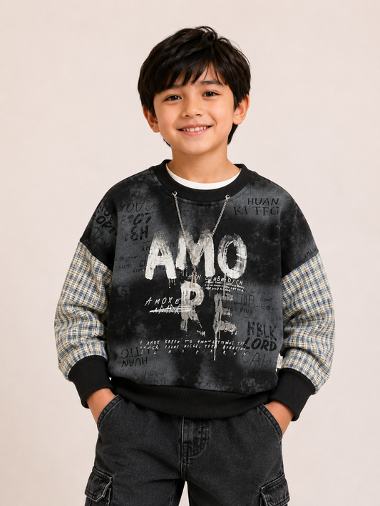 Urban Graphic Sweatshirt – Black