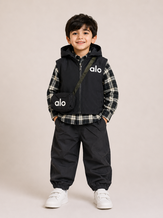Hooded Utility Vest Co-Ord Set